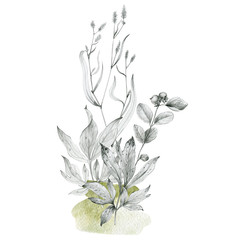 Floral sketch bouquet