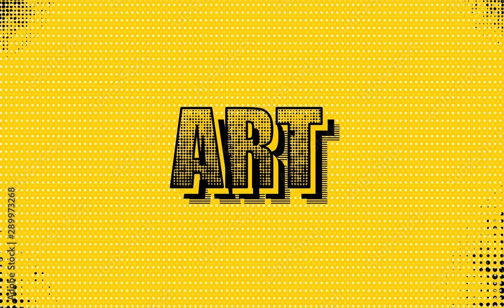 Poster bright sunbeams background with art icon. abstract background with halftone dots design.