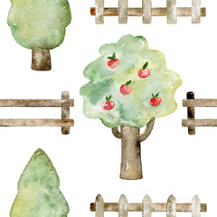 Watercolor seamless pattern.