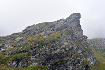 Mountain peaks in late summer