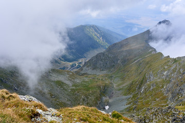 Mountain peaks in late summer