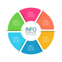 Vector iInfographic template for business, presentations, web design, 6 options.