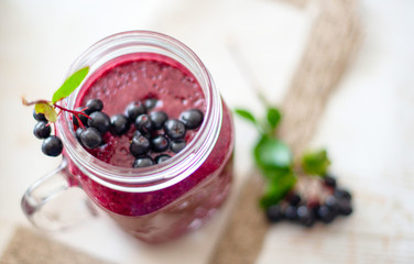 healthy smoothies with chokeberry (aronia)