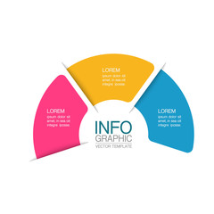 Vector iInfographic template for business, presentations, web design, 3 options.