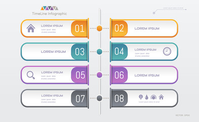 Infographics design template with icons, process diagram, vector eps10 illustration