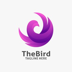 Fototapeta premium Round bird logo design