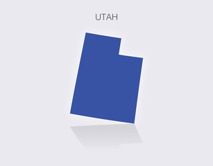 State of Utah Map in the United States of America