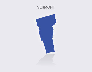 State of Vermont Map in the United States of America