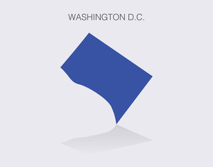 State of Washington DC Map in the United States of America