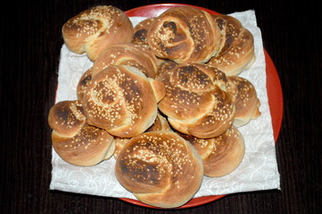 buns with sesame