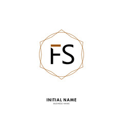 F S FS Initial logo letter with minimalist concept. Vector with scandinavian style logo.