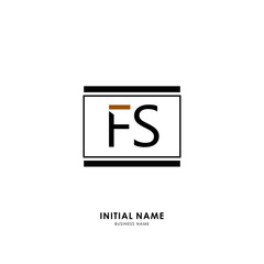 F S FS Initial logo letter with minimalist concept. Vector with scandinavian style logo.