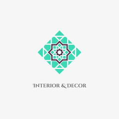 Vector Mosaic Rhombus Emblem