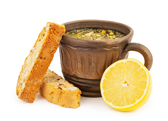 herbal tea with lemon