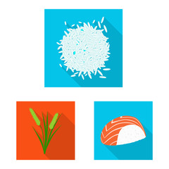 Naklejka premium Isolated object of raw and agricultural icon. Set of raw and ecological stock symbol for web.