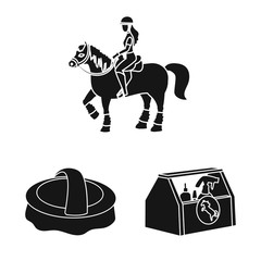 Vector design of sport and competition symbol. Collection of sport and equestrian stock vector illustration.