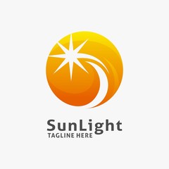 Star light logo design in circle shape