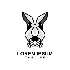 Head Rabbit Mascot Design vector