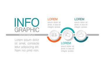 Fototapeta na wymiar Vector iInfographic template for business, presentations, web design, 3 options.