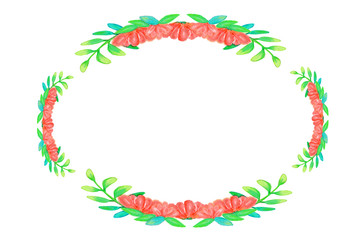 watercolor flower frame for beautiful design 