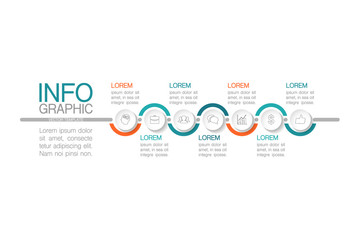 Vector iInfographic template for business, presentations, web design, 7 options.