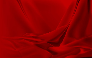 Obraz premium red silk cloth background 