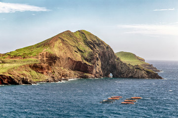 Fototapeta premium High cliffs at Ponta de São Lourenço on the island of Madeira