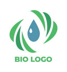 Bio icon. Template for your company logo. Color isolated vector illustration.