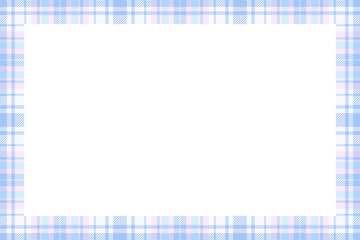 Vintage frame vector. Scottish border pattern retro style. Tartan plaid ornament.