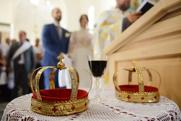  The bride and groom on their wedding day