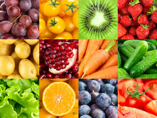 Background of fruits and vegetables