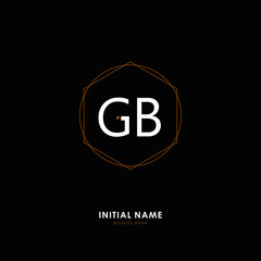 G B GB Initial logo letter with minimalist concept. Vector with scandinavian style logo.