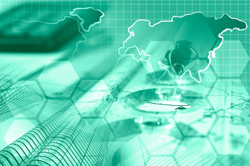 Map, graph and buildings