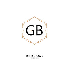 G B GB Initial logo letter with minimalist concept. Vector with scandinavian style logo.