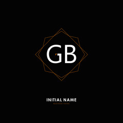 G B GB Initial logo letter with minimalist concept. Vector with scandinavian style logo.
