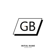 G B GB Initial logo letter with minimalist concept. Vector with scandinavian style logo.