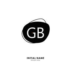 G B GB Initial logo letter with minimalist concept. Vector with scandinavian style logo.