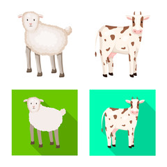 Isolated object of breeding and kitchen icon. Collection of breeding and organic vector icon for stock.