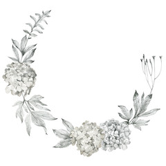 Flower sketch wreath