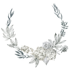 Flower sketch wreath