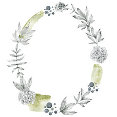 Obraz premium Flower sketch wreath