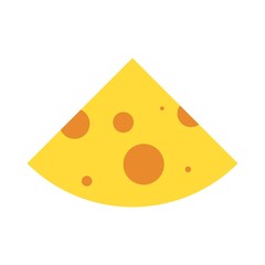 cheese icon. flat illustration of cheese - vector icon. cheese sign symbol