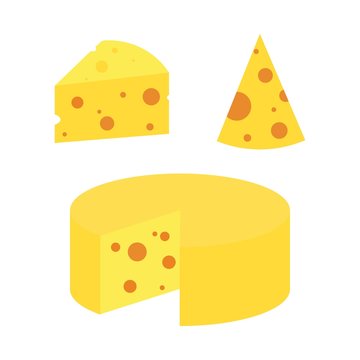 cheese icon. flat illustration of cheese - vector icon. cheese sign symbol