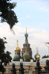 Church of the Resurrection (Spas na spilled Blood), an architectural monument in St. Petersburg,...
