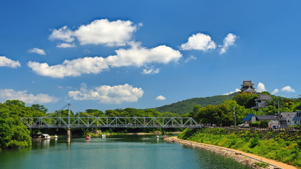 Fototapeta na wymiar 月見橋と岡山城１