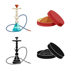 Vector design of refuse and stop symbol. Collection of refuse and habit stock vector illustration.