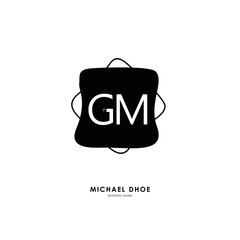 G M GM Initial logo letter with minimalist concept. Vector with scandinavian style logo.