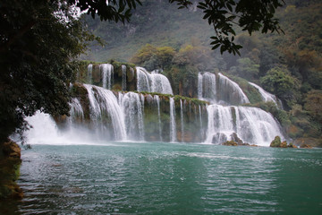 Ban Gioc – Detian Falls or Ban Gioc Falls that separates Vietnam and China