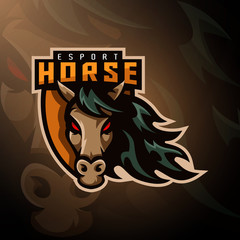 Horse head gaming logo esport