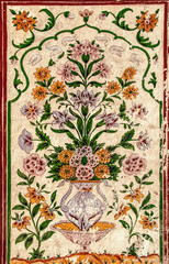 Floral mosaic art of the Mughal Empires